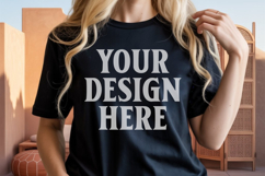 Comfort Colors 1717 Black TShirt Mockup, CC1717 mockup, Tran Product Image 1