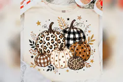 Leopard Pumpkin PNG, Buffalo Check Fall Pumpkin, Neutral Png Product Image 4