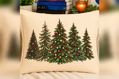 Christmas Tree Forest PNG, Decorated Evergreen Holiday Product Image 4