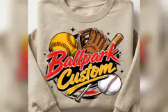 Ballpark Custom PNG, Baseball Softball PNG, Game Day Sports Product Image 3