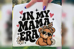 In My Mama Era Teddy Bear PNG, Cute Leopard Bow Mom Mug Product Image 1
