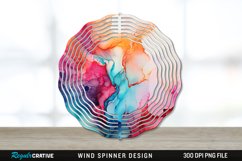 Alcohol Ink Wind Spinner Sublimation PNG Design Product Image 1