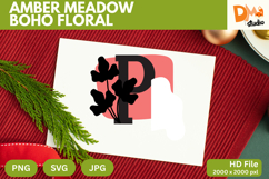 Amber Meadow Boho Floral Monogram Product Image 1