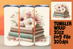 20oz Tumbler Sublimation PNG , Books Product Image 1