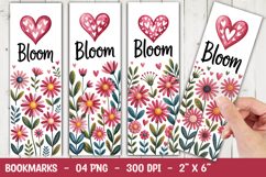 Bloom Floral Bookmark Sublimation Product Image 1