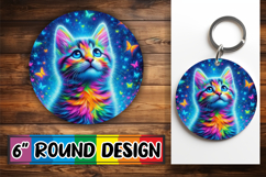 Timeless Sublimation Circle PNG, Cat Product Image 1
