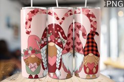 Valentine&#039;s Day Gnome Tumbler Wrap - High Quality 300 Dpi Product Image 1