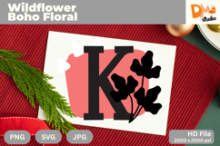 Wildflower Boho Floral Monogram Product Image 1