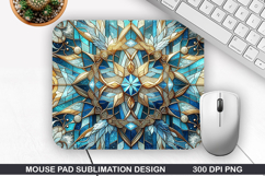 Snowflakes Mouse Pad Sublimation, Christmas Mouse Pad PNG Product Image 1
