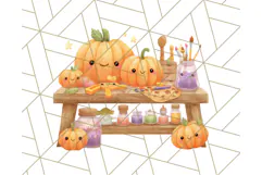 Creepy Carnival Halloween Clipart PNG with Hayride Art Product Image 2
