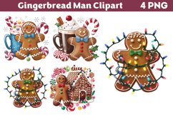 Gingerbread Man Clipart PNG Product Image 1