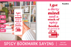 Spicy Bookmark Saying SVG | Book Lovers - Dirty Mind Product Image 1