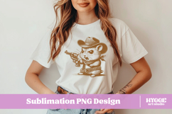 Vintage Funny Sarcastic American Cowboy Hamster PNG DTF Product Image 2