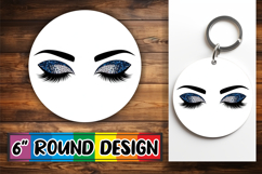 Blissful Round Ornaments Design PNG, Woman Eyes Product Image 1