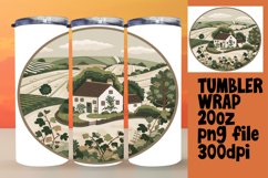 Landscape Art Sublimation Design Tumbler Wrap 20oz Product Image 1