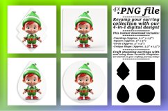 Teardrop Elegance - 3D Chibi Christmas Sublimations Product Image 1