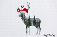 Double Exposure Christmas Sublimation Clipart PNG Product Image 1