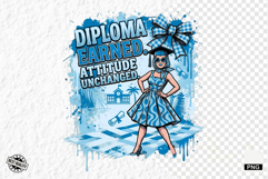 Graduation Funny Girl PNG - Graduation PNG Sublimation Product Image 1