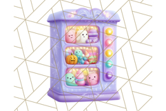 Pastel Halloween Town PNG Clipart, Spooky Shops &amp; Homes Png Product Image 2