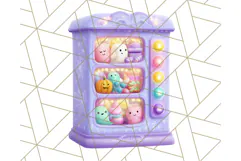 Pastel Halloween Town PNG Clipart, Spooky Shops & Homes Png Product Image 2