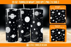 Day And Night Tumbler Wrap Designs, Sublimation Wrap Product Image 1