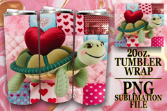 Happy beginnings 20oz tumbler wrap, Valenines Animals Product Image 1