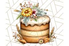 Fall Cake Clipart PNG, Autumn Cakes With Pumpkins Product Image 2
