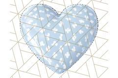 Pastel Puffy Patterned Hearts Clipart PNG, 3D Look Heart Png Product Image 2