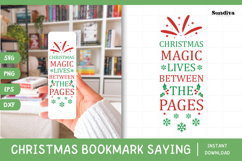 Christmas Bookmark Saying SVG For Book Lovers - Magic Product Image 1