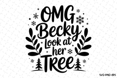 Omg Beacky look at her Tree Svg | Christmas Svg | Svg File Product Image 1