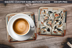 Christmas Coaster Sublimation, Christmas Coaster PNG Design Product Image 1