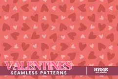 St Valentine's Day Hearts Cupid Love Seamless Pattern PNG Product Image 1