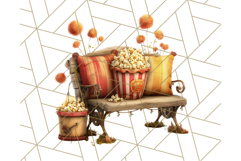 Autumn Circus Clipart Carnival Tent Fall PNG, Vintage Circus Product Image 2