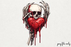 Valentines Skeleton Hand Clipart PNG Product Image 1