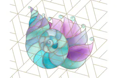 Stained Glass Sea Creatures PNG Clipart, Ocean Fantasy Product Image 2