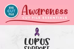 Lupus svg - a lupus awareness svg with purple ribbon Product Image 3