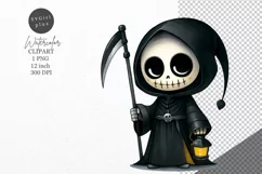 Halloween clipart, Grim reaper clipart, Death clipart Product Image 1