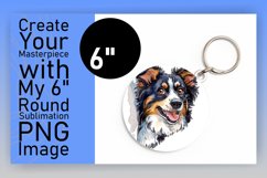 Dog Lover's Circle Playful Sublimation Keychain PNG Product Image 1