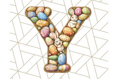 Easter Alphabet Clipart Set with Bunnies and Eggs Product Image 15