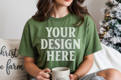 Island Green Comfort Colors 1717 Christmas Shirt Mockup, Coz Product Image 1