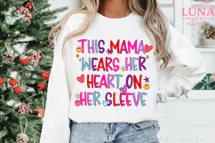 This Mama Loves Her Hearts On Her Sleeve Png Product Image 1