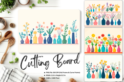 Flower Cutting Board Kitchen Chopping Board Sublimation_26 Product Image 1