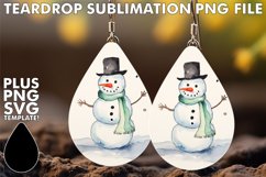 Winter Whimsy Snowman Earring PNG Template Product Image 1