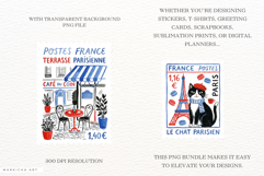 Letters from Paris Postage Stamps Clipart Product Image 2