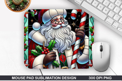 Santa Mouse Pad Sublimation, Christmas Mouse Pad PNG Design Product Image 1