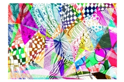 Abstract psychedelic digital manipulated and hand drawing Product Image 1