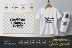 Confidence Shines Bright Motivational SVG - Quote Cut Files Product Image 1