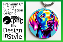 Gorgeous Circle Design Coaster Template , Dog Product Image 1
