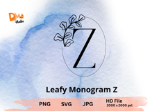 Minimalist Botanical Monogram Product Image 1