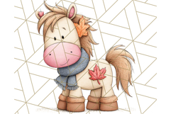 Fall Farm Animal Clipart, Autumn Barnyard PNG Illustrations Product Image 2